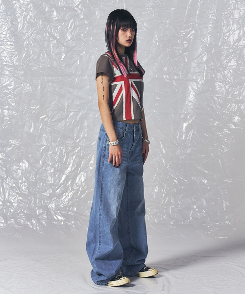 SCHISM INDUCING（スキズムインデューシング）の「RESIZED BAGGY JEANS BLUE（デニムパンツ・レディース・その他・SMALL/MEDIUM/LARGE）」の22枚目の写真