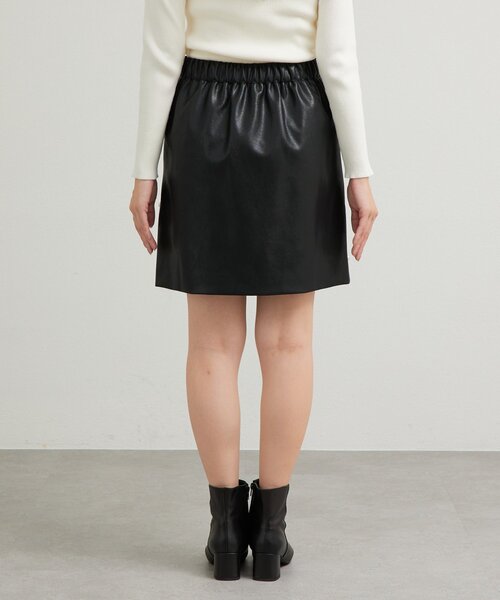 sanaセレクト】パール合皮ミニスカート（スカート）｜La boutique