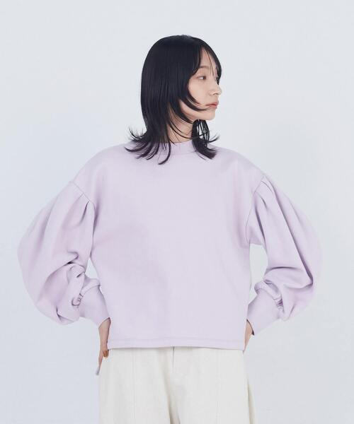ADIEU TRISTESSE(アデュートリステス)の「ボリュームスリーブカットソープルオーバー(Tシャツ/カットソー・レディース・ピンク/ブラック/グレー・FREE)」の3枚目の写真