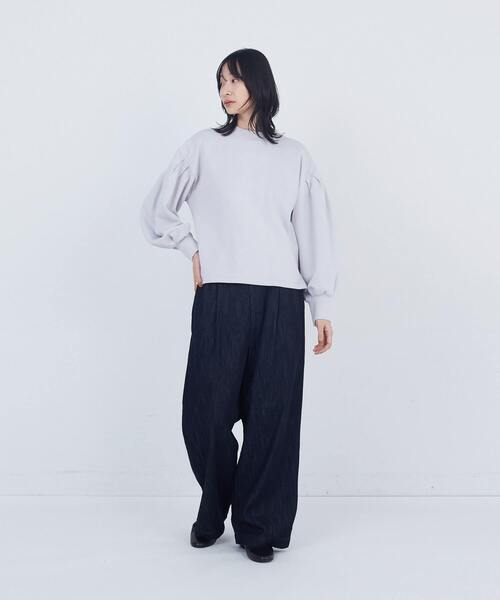ADIEU TRISTESSE(アデュートリステス)の「ボリュームスリーブカットソープルオーバー(Tシャツ/カットソー・レディース・ピンク/ブラック/グレー・FREE)」の18枚目の写真