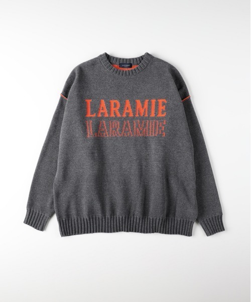 BACK NUMBER(バックナンバー)の「【BACK NUMBER】モールニットロゴクルーネックセーター (ダブルジャガード / ゆったりシルエット / カジュアルスタイル / リブデザイン)(ニット/セーター・メンズ・ホワイト/ネイビー/ダークグレー・M/L/XL)」の6枚目の写真