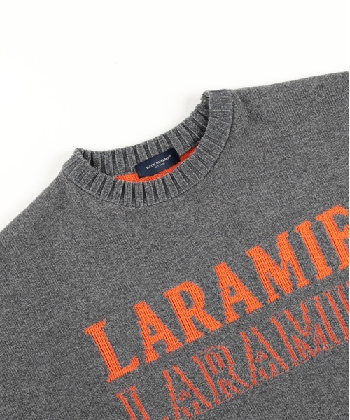 BACK NUMBER(バックナンバー)の「【BACK NUMBER】モールニットロゴクルーネックセーター (ダブルジャガード / ゆったりシルエット / カジュアルスタイル / リブデザイン)(ニット/セーター・メンズ・ホワイト/ネイビー/ダークグレー・M/L/XL)」の8枚目の写真