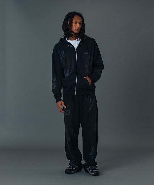 XLARGE(エクストララージ)の「GEOMETRIC ZIP UP HOODED SWEATSHIRT(パーカー・メンズ・ブラック/ベージュ/ネイビー・S/M/L/XL)」の9枚目の写真