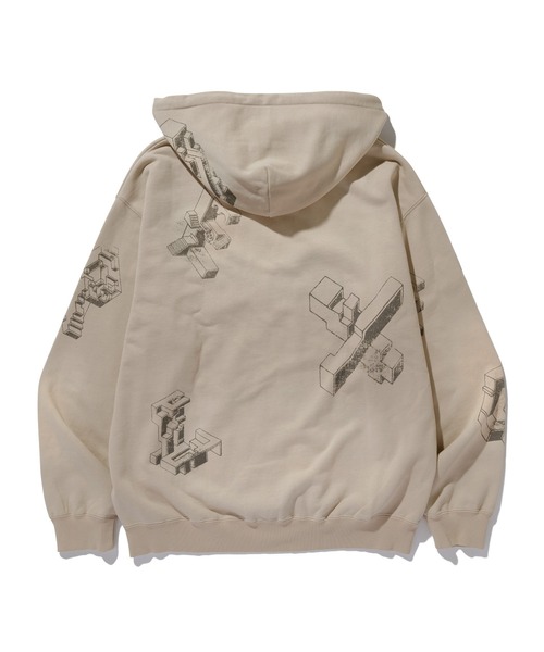 XLARGE(エクストララージ)の「GEOMETRIC ZIP UP HOODED SWEATSHIRT(パーカー・メンズ・ブラック/ベージュ/ネイビー・S/M/L/XL)」の11枚目の写真