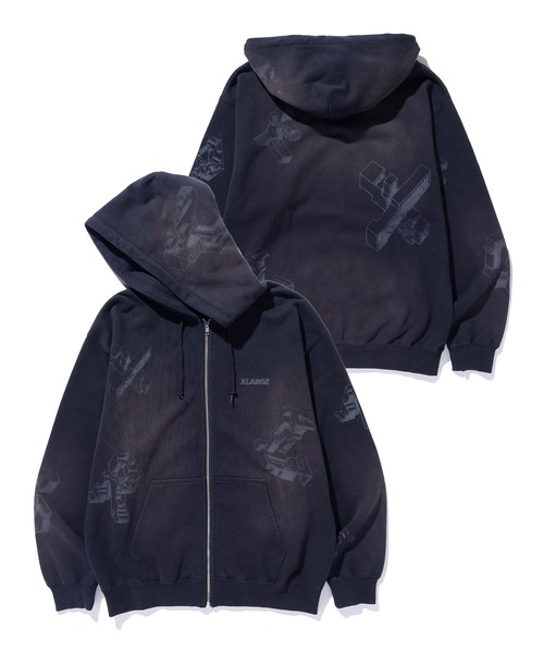 XLARGE（エクストララージ）の「GEOMETRIC ZIP UP HOODED SWEATSHIRT（パーカー・メンズ・ブラック/ベージュ/ネイビー・S/M/L/XL）」の20枚目の写真