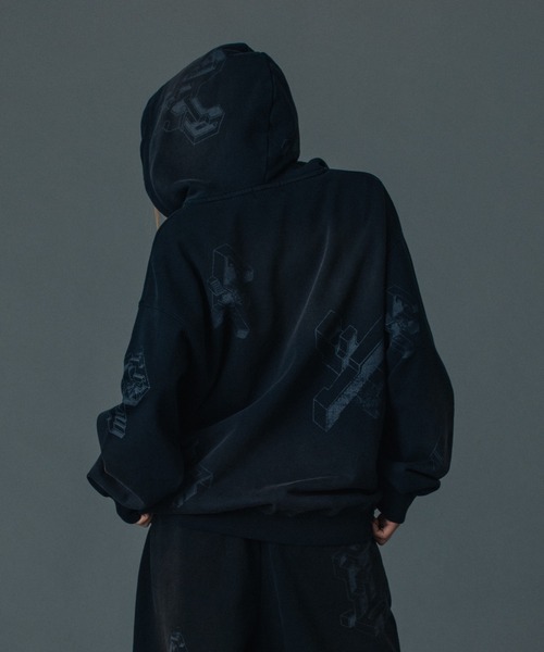 XLARGE（エクストララージ）の「GEOMETRIC ZIP UP HOODED SWEATSHIRT（パーカー・メンズ・ブラック/ベージュ/ネイビー・S/M/L/XL）」の21枚目の写真