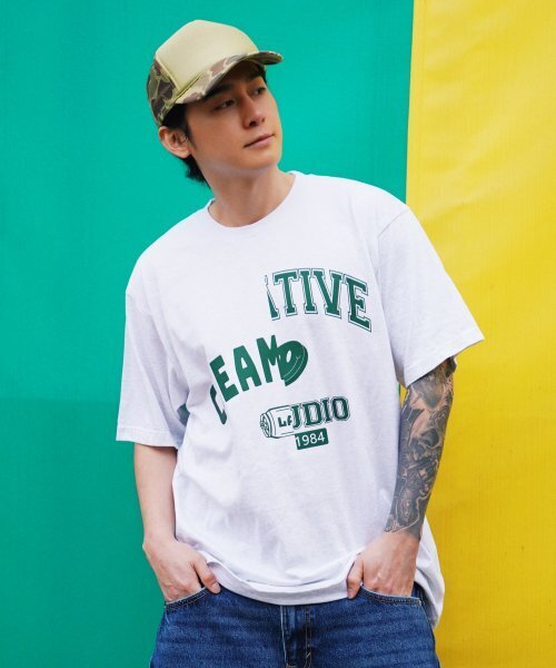 CREAM SODA LAB（クリームソーダラボ）の「1984クリエイティブ半袖Tシャツライトグレーグリーン（Tシャツ/カットソー・メンズ・その他・LARGE/MEDIUM/X-LARGE/XX-LARGE）」の4枚目の写真