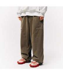 ピグメントダブルニスウェットパンツ_ブラウン