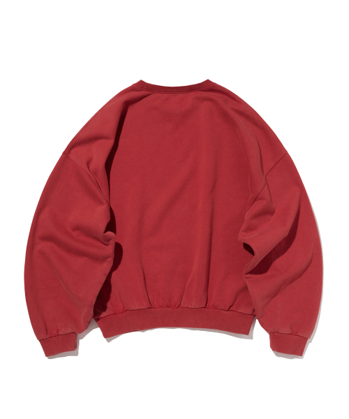 suade（スエード）の「CROPPED WASHED CREWNECK [RED]（スウェット・レディース・その他・SMALL/LARGE）」の2枚目の写真
