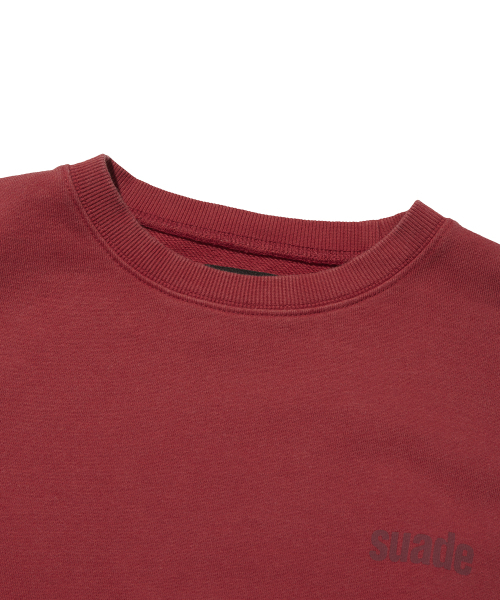 suade（スエード）の「CROPPED WASHED CREWNECK [RED]（スウェット・レディース・その他・SMALL/LARGE）」の3枚目の写真