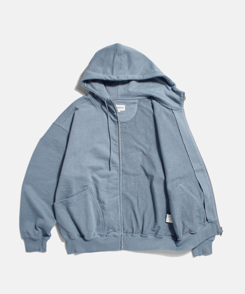 ESPIONAGE（エスピオナジ）の「Ribbed Shoulder Zip-Up Hoodie Misty Blue（スウェット・レディース・その他・LARGE/MEDIUM/X-LARGE）」の2枚目の写真