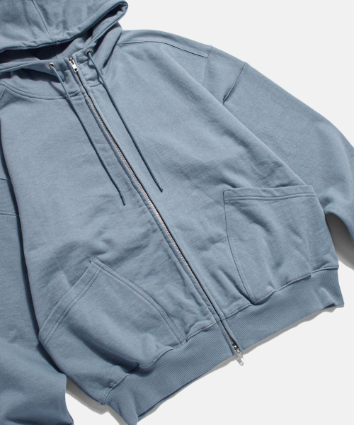 ESPIONAGE（エスピオナジ）の「Ribbed Shoulder Zip-Up Hoodie Misty Blue（スウェット・レディース・その他・LARGE/MEDIUM/X-LARGE）」の6枚目の写真