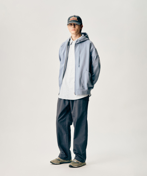 ESPIONAGE（エスピオナジ）の「Ribbed Shoulder Zip-Up Hoodie Misty Blue（スウェット・レディース・その他・LARGE/MEDIUM/X-LARGE）」の12枚目の写真