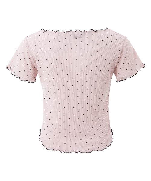 PLASMASPHERE(プラズマスフィア)の「ジャムウェーブリボンドットパターンTシャツ_ピンク(Tシャツ/カットソー・レディース・PINK・FREE)」の3枚目の写真
