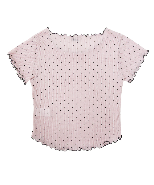 PLASMASPHERE(プラズマスフィア)の「ジャムウェーブリボンドットパターンTシャツ_ピンク(Tシャツ/カットソー・レディース・PINK・FREE)」の5枚目の写真