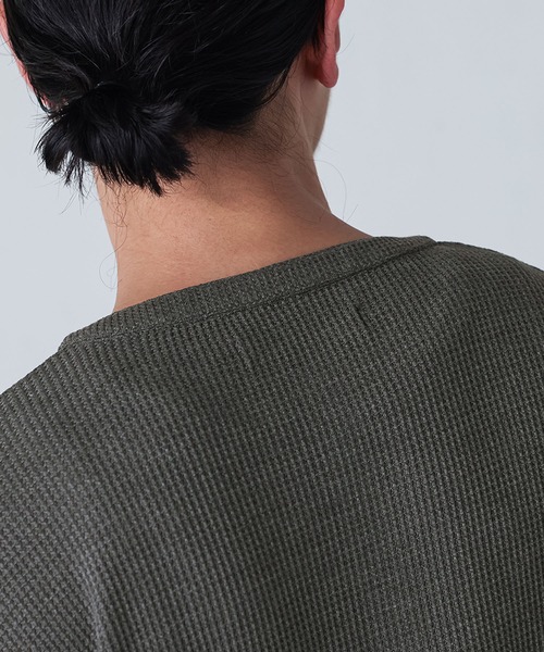 MDR(エムディアール)の「ヘンリーネック ワッフル サーマルロンT(Tシャツ/カットソー・メンズ・ブラック/グレー・L/M)」の16枚目の写真