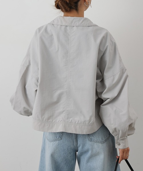 COLONY 2139(コロニートゥーワンスリーナイン)の「ショートミリタリーブルゾン(ミリタリージャケット・レディース・ブラック/カーキ/グレー・FREE)」の20枚目の写真