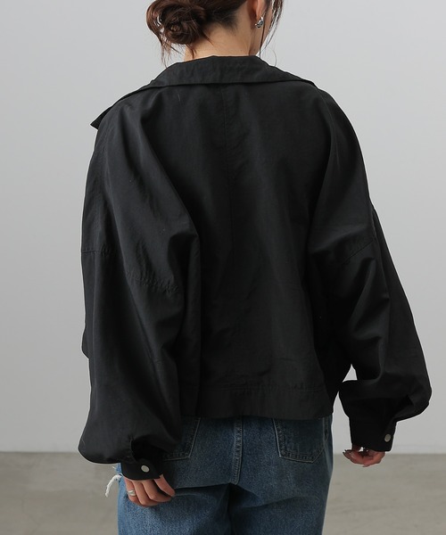 COLONY 2139(コロニートゥーワンスリーナイン)の「ショートミリタリーブルゾン(ミリタリージャケット・レディース・ブラック/カーキ/グレー・FREE)」の9枚目の写真