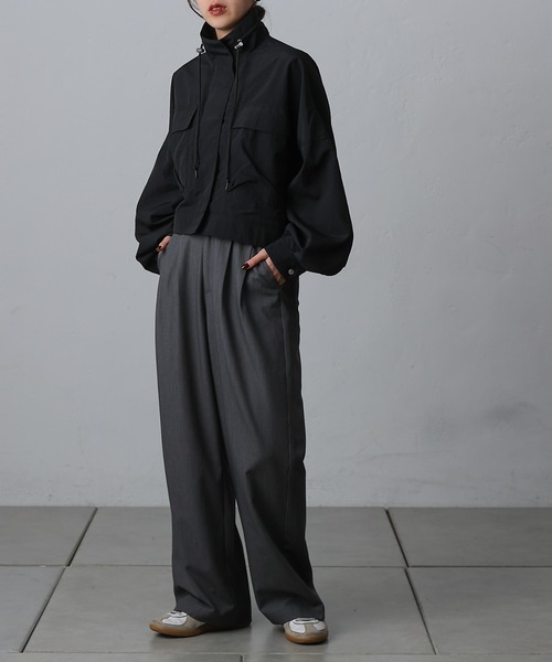 COLONY 2139(コロニートゥーワンスリーナイン)の「ショートミリタリーブルゾン(ミリタリージャケット・レディース・ブラック/カーキ/グレー・FREE)」の15枚目の写真