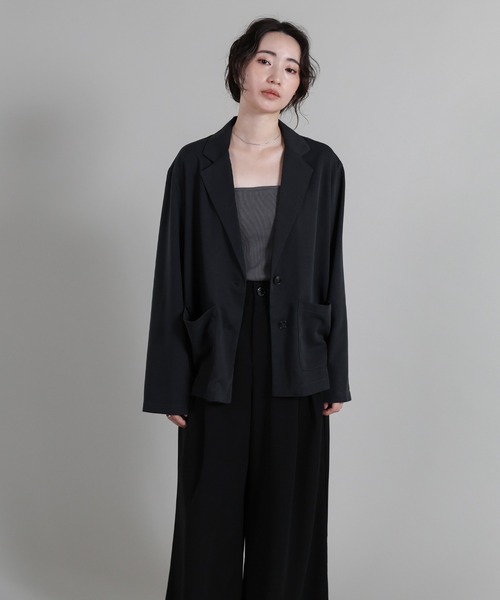 select MOCA Et(セレクトモカエト)の「【Et】Tuck Wide Relaxed Pants(その他パンツ・レディース・ブラック/グレー・LARGE/MEDIUM)」の19枚目の写真