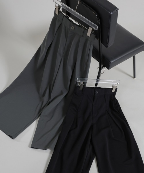 select MOCA Et(セレクトモカエト)の「【Et】Tuck Wide Relaxed Pants(その他パンツ・レディース・ブラック/グレー・LARGE/MEDIUM)」の20枚目の写真