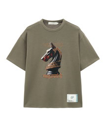 UNGIMMICK（アンジミック）の「DOBERMAN KNIGHT T-SHIRT (GRAY)（Tシャツ/カットソー・メンズ）」