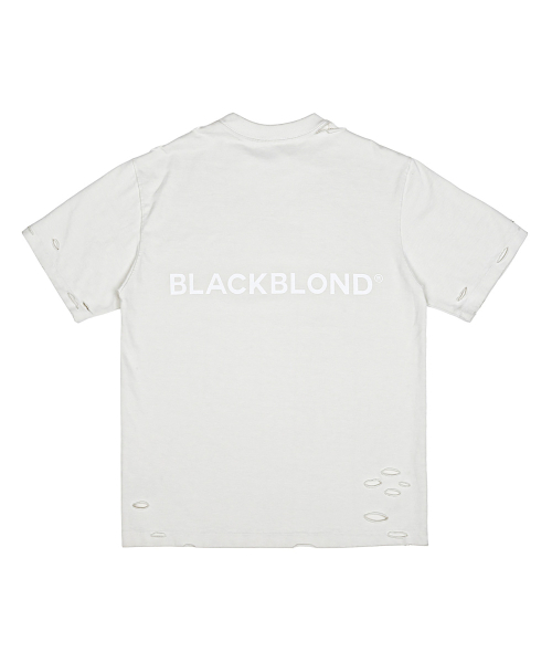 BLACK BLOND(ブラック ブロンド)の「ビビディシャドウスマイルリップティグメント半袖Tシャツ(ヴィンテージホワイト)(Tシャツ/カットソー・メンズ・その他・MEDIUM/LARGE/X-LARGE)」の2枚目の写真