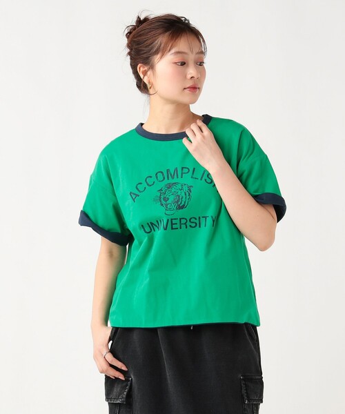 BEAMS HEART(ビームスハート)の「【7/16値下げ】リバーシブル プリント Tシャツ(Tシャツ/カットソー・レディース・ホワイト系その他5/グリーン/イエロー・FREE)」の2枚目の写真