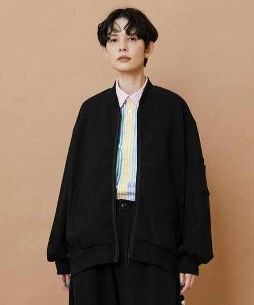 FRAPBOIS（フラボア）の「アクティー ブルゾン（ブルゾン・レディース・ブラック/チャコールグレー・1/2）」の2枚目の写真