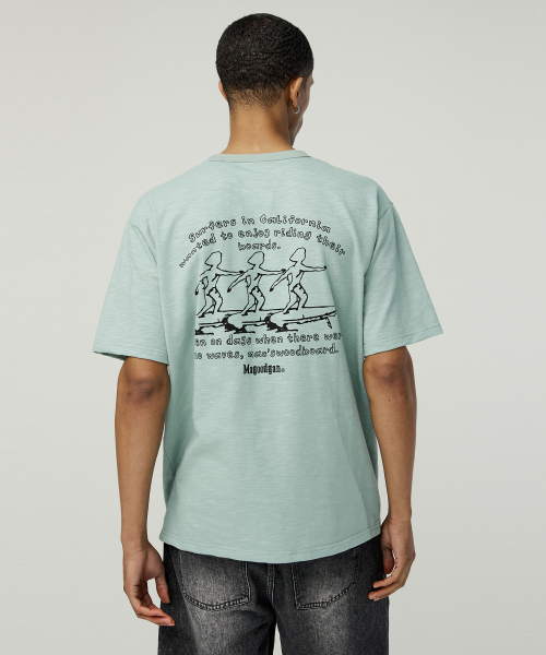 MAGOODGAN(メックウッドガン)の「スウェグバー3586 スラブサーファーセミオーバーフィットスカイブルー半袖Tシャツ(Tシャツ/カットソー・レディース・その他・X-LARGE/LARGE/MEDIUM/SMALL)」の6枚目の写真