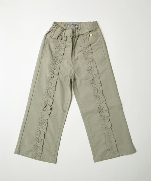 MAKE YOUR DAY(メイクユアデイ)の「ぐいんぐいんのストレッチフリルパンツ■80~140cm(その他パンツ・キッズ・チャコールグレー/アイボリー/オリーブ・90/100/110/120/130/140/80)」の3枚目の写真