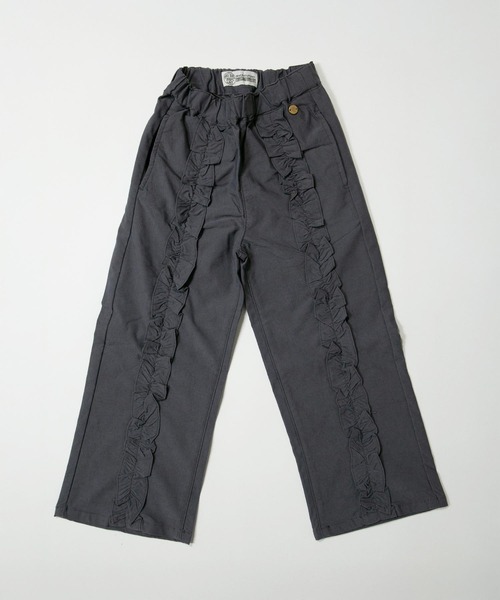 MAKE YOUR DAY(メイクユアデイ)の「ぐいんぐいんのストレッチフリルパンツ■80~140cm(その他パンツ・キッズ・チャコールグレー/アイボリー/オリーブ・90/100/110/120/130/140/80)」の2枚目の写真