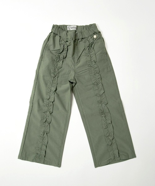 MAKE YOUR DAY(メイクユアデイ)の「ぐいんぐいんのストレッチフリルパンツ■80~140cm(その他パンツ・キッズ・チャコールグレー/アイボリー/オリーブ・90/100/110/120/130/140/80)」の6枚目の写真