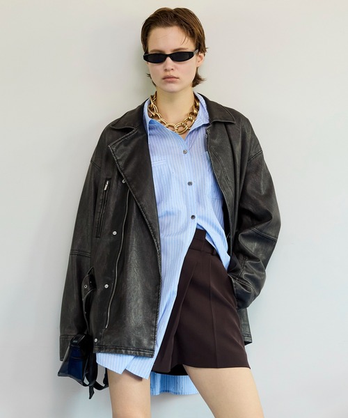 Rhinestone Overshirt/ラインストーンオーバーシャツ（シャツ/ブラウス