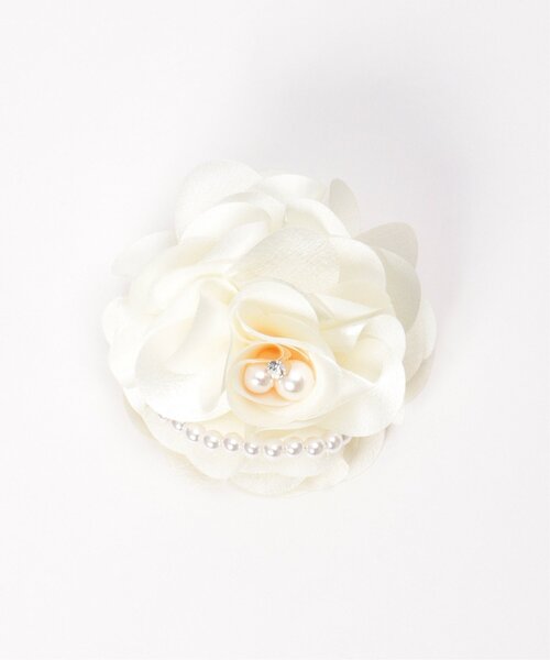 ikka(イッカ)の「【フォーマル対応】フラワーコサージュA(ブローチ/コサージュ・レディース・ホワイト/オフホワイト/グレー/ベージュ・FREE)」の8枚目の写真