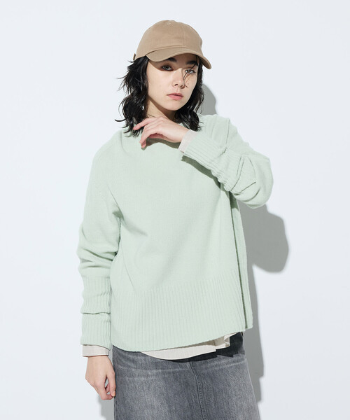 COMME CA（コムサ）の「バルキッシュウール プルオーバー（ニット/セーター・レディース・トップグレー/グレイッシュベージュ/ミント・9号）」の3枚目の写真