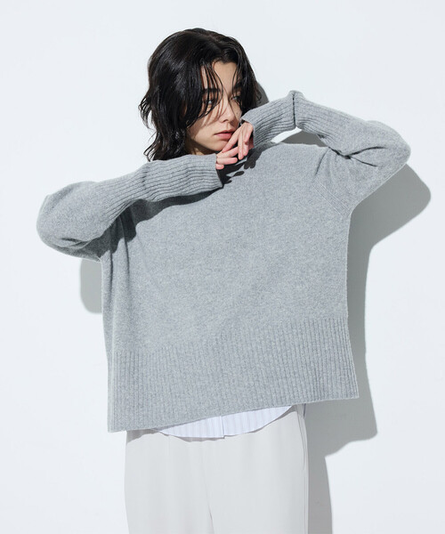COMME CA（コムサ）の「バルキッシュウール プルオーバー（ニット/セーター・レディース・トップグレー/グレイッシュベージュ/ミント・9号）」の8枚目の写真