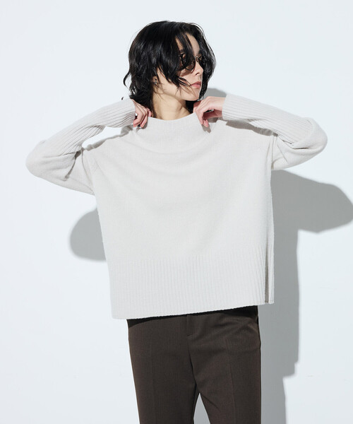 COMME CA（コムサ）の「バルキッシュウール プルオーバー（ニット/セーター・レディース・トップグレー/グレイッシュベージュ/ミント・9号）」の12枚目の写真