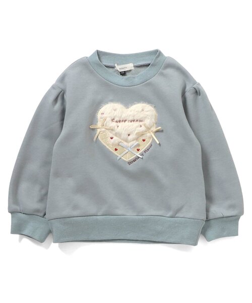 Seraph（セラフ）の「【裏シャギー】モチーフトレーナー（スウェット・キッズ・ブラック/サックスブルー/ピンク/アイボリー・80/90/100/110/120/130/140）」の3枚目の写真