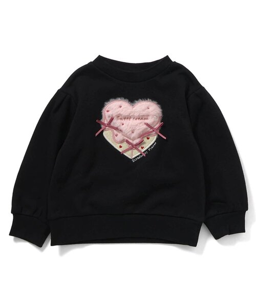 Seraph（セラフ）の「【裏シャギー】モチーフトレーナー（スウェット・キッズ・ブラック/サックスブルー/ピンク/アイボリー・80/90/100/110/120/130/140）」の2枚目の写真
