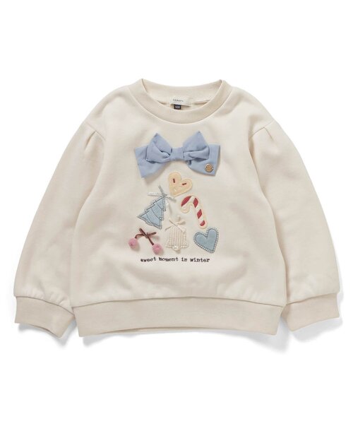 Seraph（セラフ）の「【裏シャギー】モチーフトレーナー（スウェット・キッズ・ブラック/サックスブルー/ピンク/アイボリー・80/90/100/110/120/130/140）」の7枚目の写真