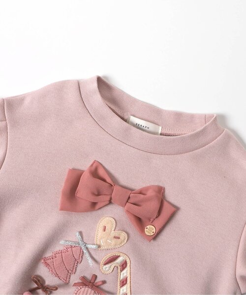 Seraph（セラフ）の「【裏シャギー】モチーフトレーナー（スウェット・キッズ・ブラック/サックスブルー/ピンク/アイボリー・80/90/100/110/120/130/140）」の11枚目の写真