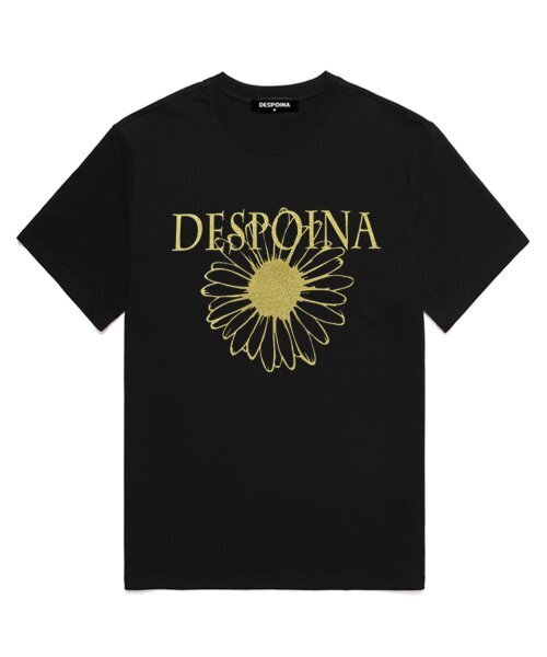 OUSE(オウズ)の「グリッターフラワー半袖Tシャツ (DPTS002) ブラック/ゴールド(Tシャツ/カットソー・レディース・その他・SMALL/LARGE/MEDIUM/XX-LARGE/X-LARGE)」の1枚目の写真