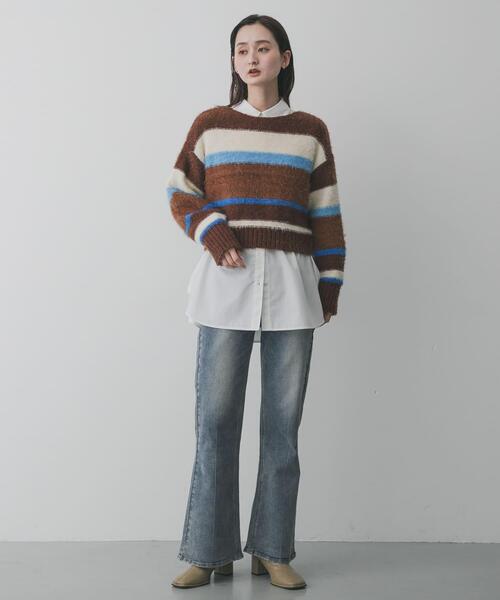 プランシー　ボーダーニット THOMAS MAGPIE ボーダーニット-ブラック | grasol Nagasaki St