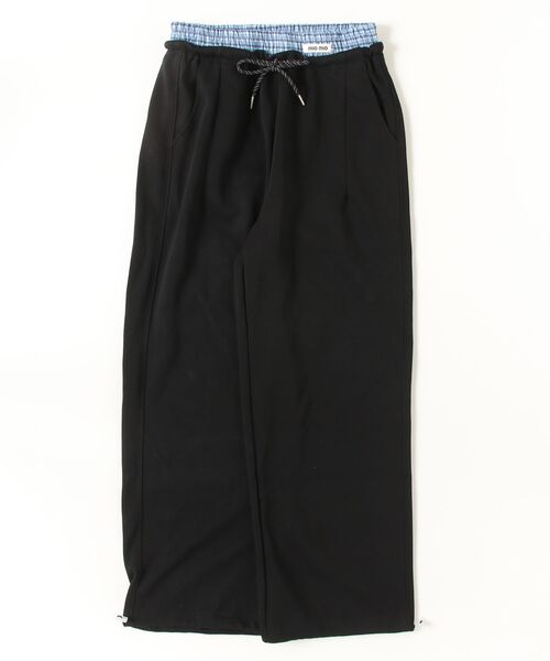 Vini（ヴィニ）の「レイヤードワイドシルエットパンツ（スウェットパンツ・レディース・グレー/ブラック/ネイビー・MEDIUM）」の22枚目の写真