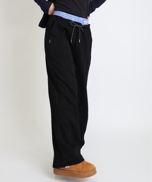 Vini（ヴィニ）の「レイヤードワイドシルエットパンツ（スウェットパンツ・レディース・グレー/ブラック/ネイビー・MEDIUM）」の20枚目の写真