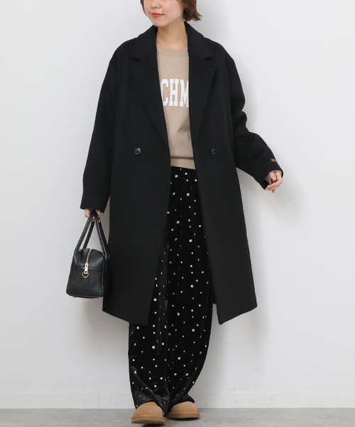 JOURNAL STANDARD relume（ジャーナルスタンダード　レリューム）の「《追加2》スーパーファインビーバーチェスターコート（チェスターコート・レディース・ブラック/チャコールグレー・36/38）」の4枚目の写真