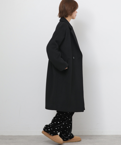 JOURNAL STANDARD relume（ジャーナルスタンダード　レリューム）の「《追加2》スーパーファインビーバーチェスターコート（チェスターコート・レディース・ブラック/チャコールグレー・36/38）」の5枚目の写真