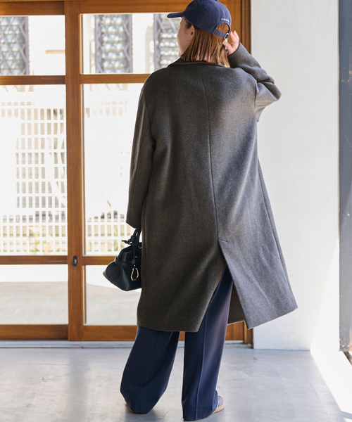 JOURNAL STANDARD relume（ジャーナルスタンダード　レリューム）の「《追加2》スーパーファインビーバーチェスターコート（チェスターコート・レディース・ブラック/チャコールグレー・36/38）」の11枚目の写真