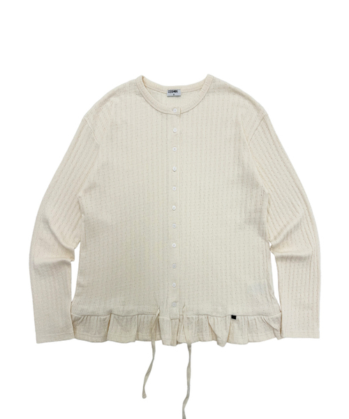 PLASMASPHERE（プラズマスフィア）の「Stella Knit Scarf Set Shirring Cancan Boxy T-Shirt Cardigan_Cream（カーディガン/ボレロ・レディース・Cream・FREE）」の2枚目の写真